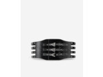 Ceinture Corset En Cuir Noir Avec Œillets black