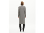 Manteau long pied de poule en laine noir et blanc black white