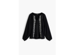 Blouse À Manches Longues En Tissu – Femme