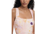 Robe À Bretelles En Tissu – Femme