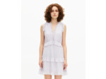 Robe courte avec volants lilas violet