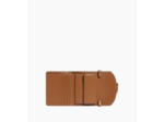 Porte cartes à bandoulière amovible Pia en cuir lisse