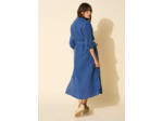 Robe midi chemise en lin