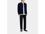 Blouson bombers en laine bouclee dark navy