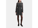 Robe Courte A Manches Longues black-ecru