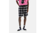Short a carreaux black grey white