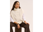 Pull sans manches col roulé