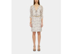 Robe Courte Imprimée Avec Laçage ecru/mauve chalk