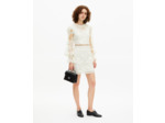 Robe courte en dentelle écrue white