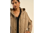 Parka mi-longue brodée
