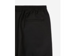 Pantalon droit en laine noir black