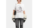 T-Shirt Manches Courtes Avec Print Skull And Roses white