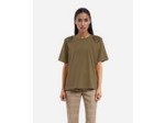 T-shirt manches courtes avec details epaules kaki