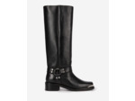 Bottes à sangles en cuir noir black