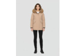 Parka à capuche bordée de fausse fourrure