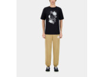 T-Shirt Manches Courtes Avec Print Skull Flowers black washed
