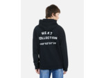 Sweatshirt Logo À Capuche Noir black washed