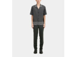 Chemise A Manches Courtes Col Requin black white