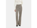 Pantalon Tailleur Ample À Carreaux Vichy ecru