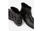 Bottines avec sangles en cuir noir black