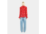 Chemise à imprimé fleuri avec volants red / white