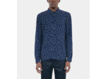 Chemise imprimée à pois dark navy-ecru