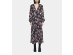 Robe longue imprimé fleuri black / purple