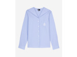 Chemise a manches longues col marin blue white