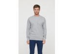 Sweat basique en coton bio gratté et print poitrine