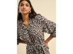 Robe courte imprimée léopard