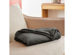 Plaid polaire extra doux coloris Gris Anthracite