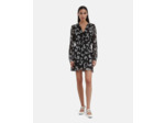 Robe courte manche flottante black / silver