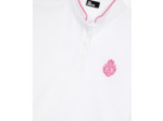 Polo manches courtes broderie poitrine white