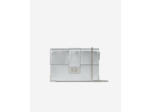 Pochette En Cuir Silver Shiny Taille Moyenne silver