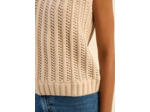 Pull sans manches à col rond