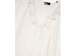 Robe longue a volant ecru