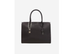 Sac cabas ming l en cuir grainé marron brown