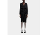 Robe Porte-Feuille Midi En Jacquard black