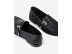 Mocassins En Cuir Noir Avec Boucle Western black