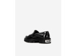 Mocassins Penny en cuir noir avec franges et studs black
