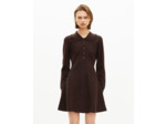 Robe courte en maille marron chocolate