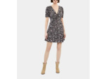 Robe Courte Imprimée Avec Boutonnage black / pink