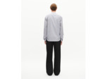 Chemise col officier à fines rayures bleu clair white