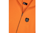 Sweat zippe avec blason orange