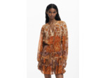 Robe À Manches Longues En Tissu – Femme