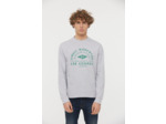 T-shirt manches longues en coton épais avec graph poitrine et rib poignet