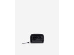 Porte-monnaie amelia en cuir craquelé noir black