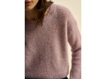 Pull col rond à détails tricotés