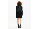 Robe courte en maille à carreaux noire black
