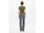 T-shirt kaki avec col goutte kaki